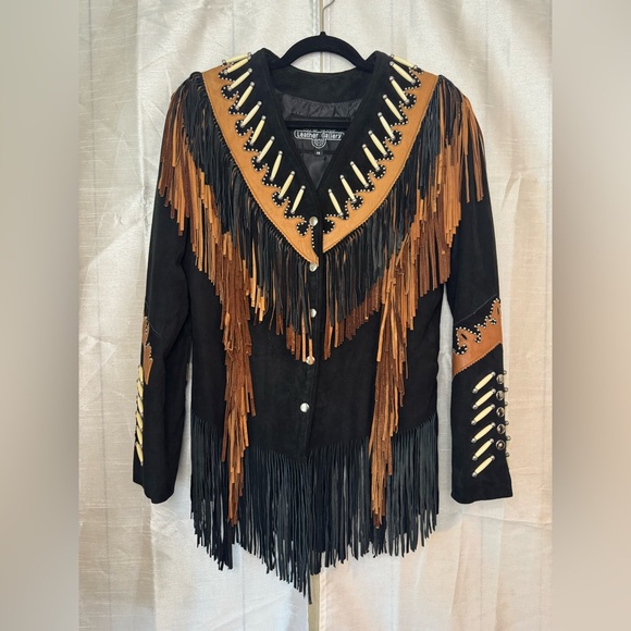 Vintage western fringe leather jacket - Picture 15 of 15